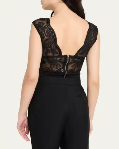 Livy Mirage Sequin Soutache Lace Bodysuit | Thumbnail 3 Livy Mirage Sequin Soutache Lace Bodysuit | Thumbnail 3