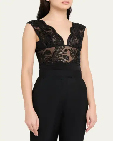 Livy Mirage Sequin Soutache Lace Bodysuit | Thumbnail 4 Livy Mirage Sequin Soutache Lace Bodysuit | Thumbnail 4