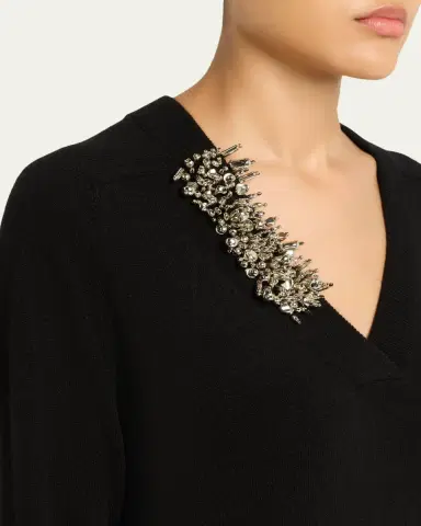Dries Van Noten Tinker Embellished Cashmere Sweater | Thumbnail 5 Dries Van Noten Tinker Embellished Cashmere Sweater | Thumbnail 5