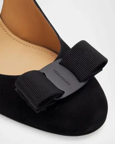 Ferragamo 95mm Vibily Bow Suede Slingback Pumps | Thumbnail 5 Ferragamo 95mm Vibily Bow Suede Slingback Pumps | Thumbnail 5