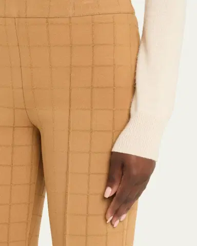 HIGH SPORT Metallic Windowpane Matte Jacquard Slim-Leg Crop Pants | Thumbnail 5 HIGH SPORT Metallic Windowpane Matte Jacquard Slim-Leg Crop Pants | Thumbnail 5