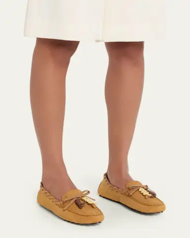 Tod's Gommino Whipstitch Suede Driver Loafers | Thumbnail 2 Tod's Gommino Whipstitch Suede Driver Loafers | Thumbnail 2