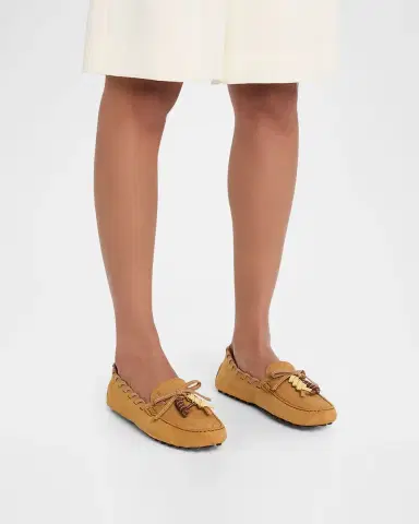 Tod's Gommino Whipstitch Suede Driver Loafers | Thumbnail 6 Tod's Gommino Whipstitch Suede Driver Loafers | Thumbnail 6
