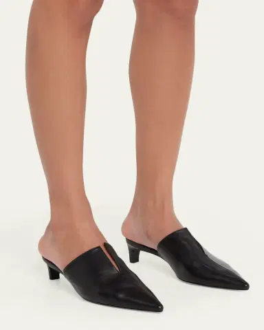 Tod's 40mm Nappa Leather Kitten-Heel Mules | Thumbnail 2 Tod's 40mm Nappa Leather Kitten-Heel Mules | Thumbnail 2