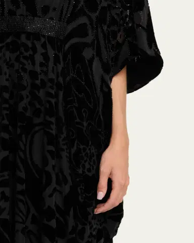 Natori Nouveau Velvet Beaded Burnout Caftan | Thumbnail 5 Natori Nouveau Velvet Beaded Burnout Caftan | Thumbnail 5