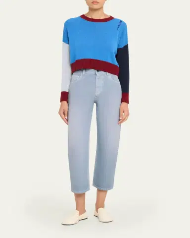 Marni Compact Cotton Canvas Straight-Leg Crop Pants | Thumbnail 2 Marni Compact Cotton Canvas Straight-Leg Crop Pants | Thumbnail 2