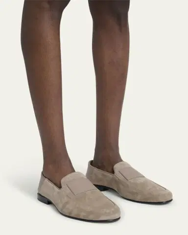 Givenchy Men's Label Suede Foldable Loafers | Thumbnail 2 Givenchy Men's Label Suede Foldable Loafers | Thumbnail 2
