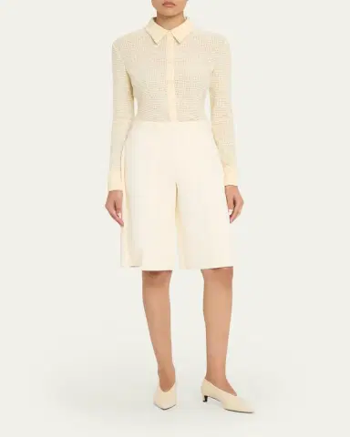 Jil Sander Openwork Cotton Knit Shirt | Thumbnail 2 Jil Sander Openwork Cotton Knit Shirt | Thumbnail 2