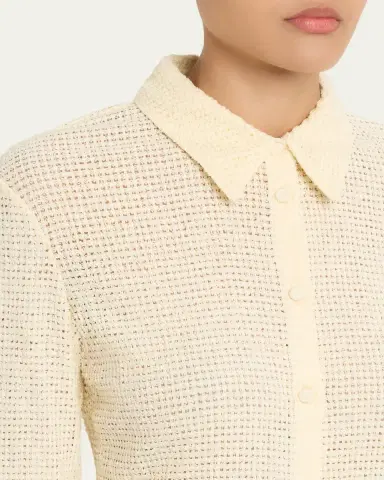 Jil Sander Openwork Cotton Knit Shirt | Thumbnail 5 Jil Sander Openwork Cotton Knit Shirt | Thumbnail 5