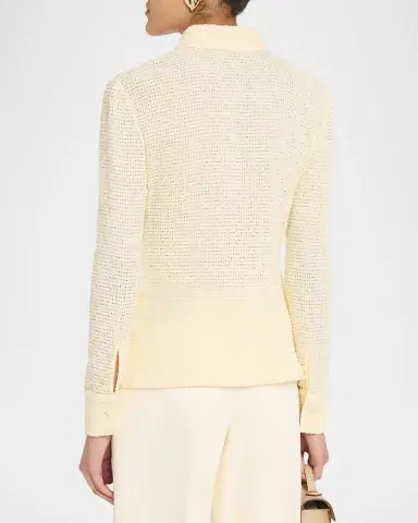 Jil Sander Openwork Cotton Knit Shirt | Thumbnail 7 Jil Sander Openwork Cotton Knit Shirt | Thumbnail 7