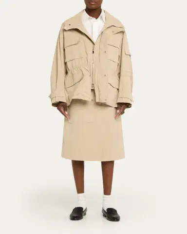 Plan C Oversized Nylon Utility Jacket | Thumbnail 2 Plan C Oversized Nylon Utility Jacket | Thumbnail 2