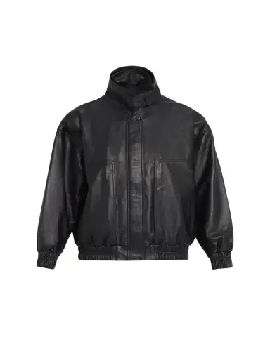 AEXAE Leather Double-Collar Jacket | Thumbnail 1 AEXAE Leather Double-Collar Jacket | Thumbnail 1
