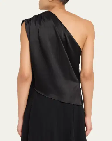 AEXAE Asymmetric Silk Top | Thumbnail 3 AEXAE Asymmetric Silk Top | Thumbnail 3