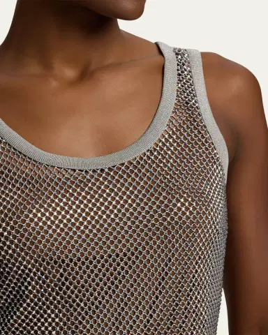 Ralph Lauren Collection Melony Embellished Mesh Tank Top | Thumbnail 5 Ralph Lauren Collection Melony Embellished Mesh Tank Top | Thumbnail 5
