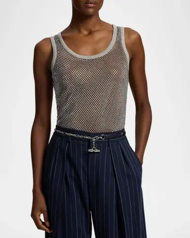 Ralph Lauren Collection Melony Embellished Mesh Tank Top | Thumbnail 8 Ralph Lauren Collection Melony Embellished Mesh Tank Top | Thumbnail 8