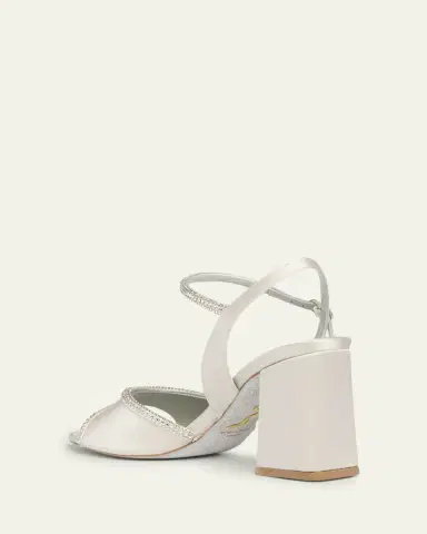 René Caovilla 80mm Satin Crystal Block-Heel Sandals | Thumbnail 2 René Caovilla 80mm Satin Crystal Block-Heel Sandals | Thumbnail 2