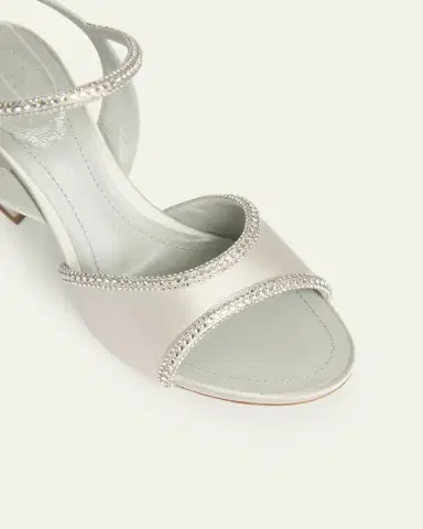 René Caovilla 80mm Satin Crystal Block-Heel Sandals | Thumbnail 3 René Caovilla 80mm Satin Crystal Block-Heel Sandals | Thumbnail 3