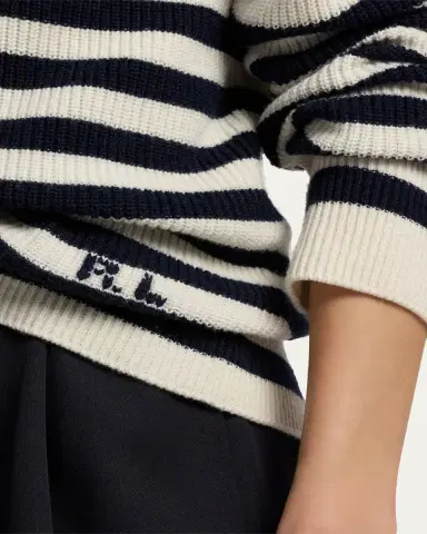 Ralph Lauren Collection Striped Cashmere Polo Sweater | Thumbnail 5 Ralph Lauren Collection Striped Cashmere Polo Sweater | Thumbnail 5