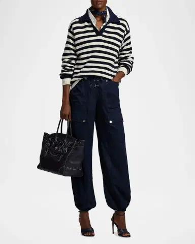Ralph Lauren Collection Striped Cashmere Polo Sweater | Thumbnail 6 Ralph Lauren Collection Striped Cashmere Polo Sweater | Thumbnail 6