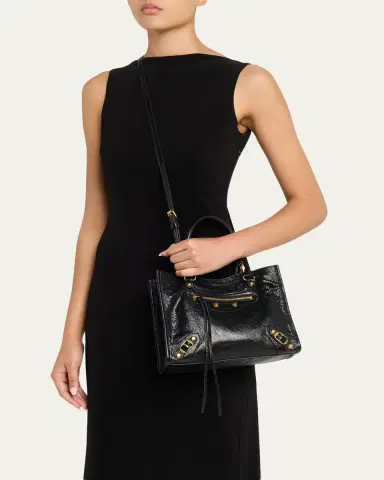 Balenciaga Arena Crinkled Leather Top-Handle Bag | Thumbnail 4 Balenciaga Arena Crinkled Leather Top-Handle Bag | Thumbnail 4