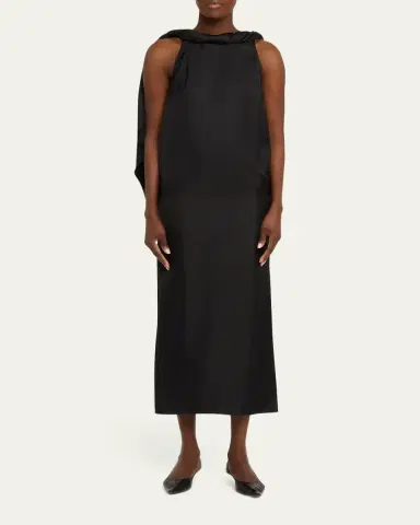 Loulou de Saison Susan Twisted Satin Dress | Thumbnail 3 Loulou de Saison Susan Twisted Satin Dress | Thumbnail 3