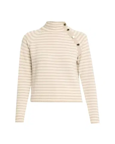 Max Mara Striped Turtleneck Cashmere Sweater | Thumbnail 1 Max Mara Striped Turtleneck Cashmere Sweater | Thumbnail 1