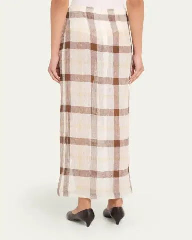 Lisa Marie Fernandez Plaid Sarong Maxi Skirt | Thumbnail 3 Lisa Marie Fernandez Plaid Sarong Maxi Skirt | Thumbnail 3