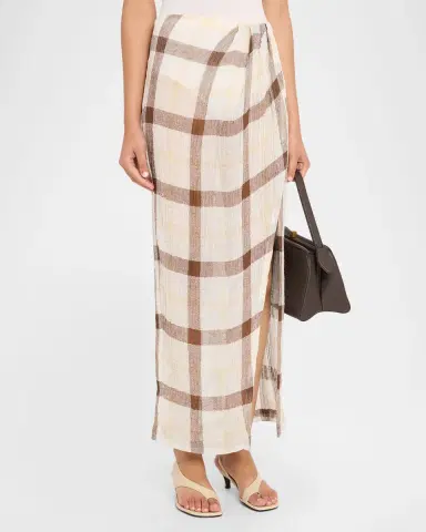 Lisa Marie Fernandez Plaid Sarong Maxi Skirt | Thumbnail 8 Lisa Marie Fernandez Plaid Sarong Maxi Skirt | Thumbnail 8