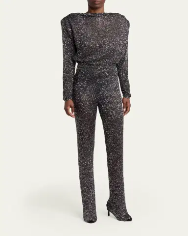 Valentino Garavani Sequined Dolman-Sleeve Sweater | Thumbnail 2 Valentino Garavani Sequined Dolman-Sleeve Sweater | Thumbnail 2