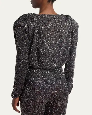 Valentino Garavani Sequined Dolman-Sleeve Sweater | Thumbnail 3 Valentino Garavani Sequined Dolman-Sleeve Sweater | Thumbnail 3