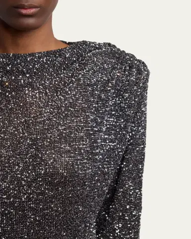 Valentino Garavani Sequined Dolman-Sleeve Sweater | Thumbnail 5 Valentino Garavani Sequined Dolman-Sleeve Sweater | Thumbnail 5