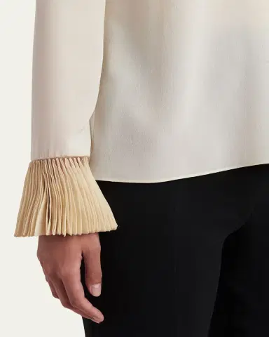 Valentino Garavani Flutter-Cuff Matte Shirt | Thumbnail 5 Valentino Garavani Flutter-Cuff Matte Shirt | Thumbnail 5