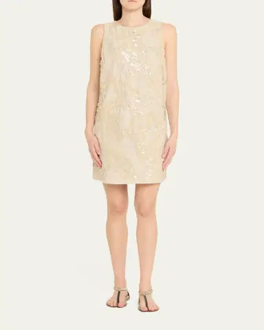 Brunello Cucinelli Dazzling Seabed Embroidered Techno Cotton Mini Dress | Thumbnail 2 Brunello Cucinelli Dazzling Seabed Embroidered Techno Cotton Mini Dress | Thumbnail 2