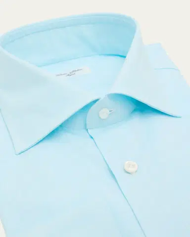 Cesare Attolini Men's Slubbed Check Cotton Dress Shirt | Thumbnail 5 Cesare Attolini Men's Slubbed Check Cotton Dress Shirt | Thumbnail 5