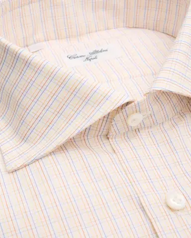 Cesare Attolini Men's Grid-Check Cotton Dress Shirt | Thumbnail 2 Cesare Attolini Men's Grid-Check Cotton Dress Shirt | Thumbnail 2