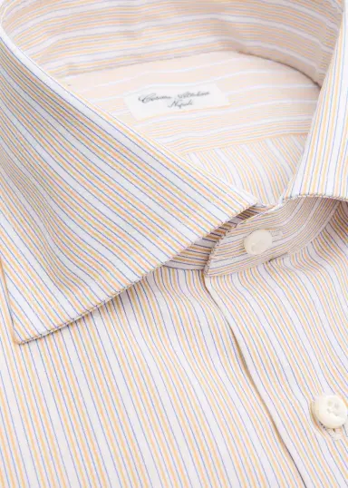 Cesare Attolini Men's Multi-Stripe Cotton Dress Shirt | Thumbnail 2 Cesare Attolini Men's Multi-Stripe Cotton Dress Shirt | Thumbnail 2