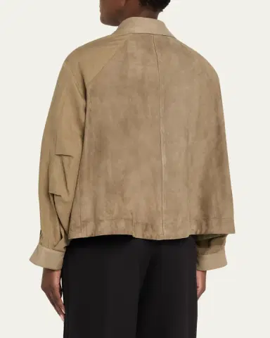 Giorgio Armani Suede Oversized Blouson Jacket | Thumbnail 3 Giorgio Armani Suede Oversized Blouson Jacket | Thumbnail 3