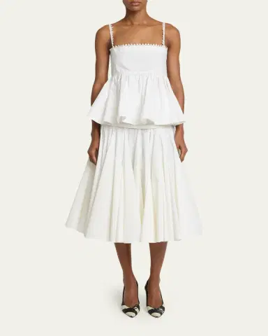 Jacquemus Sharktooth Trim Peplum-Hem Top | Thumbnail 2 Jacquemus Sharktooth Trim Peplum-Hem Top | Thumbnail 2