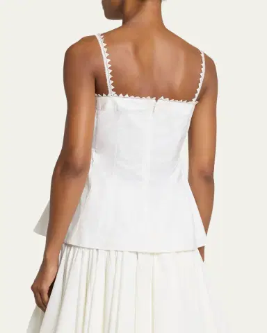 Jacquemus Sharktooth Trim Peplum-Hem Top | Thumbnail 3 Jacquemus Sharktooth Trim Peplum-Hem Top | Thumbnail 3