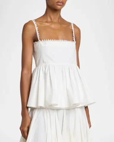 Jacquemus Sharktooth Trim Peplum-Hem Top | Thumbnail 10 Jacquemus Sharktooth Trim Peplum-Hem Top | Thumbnail 10