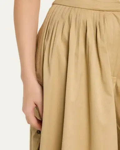 Adam Lippes Athena Pleated Wide-Leg Crop Tulip Pants | Thumbnail 5 Adam Lippes Athena Pleated Wide-Leg Crop Tulip Pants | Thumbnail 5