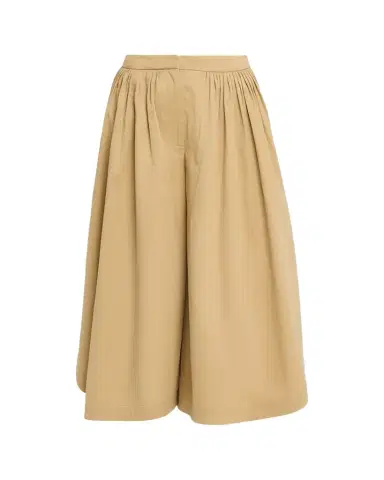 Adam Lippes Athena Pleated Wide-Leg Crop Tulip Pants | Thumbnail 1 Adam Lippes Athena Pleated Wide-Leg Crop Tulip Pants | Thumbnail 1