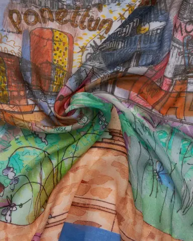 Faliero Sarti x Paolo Fiumi Milano Scarf | Thumbnail 2 Faliero Sarti x Paolo Fiumi Milano Scarf | Thumbnail 2