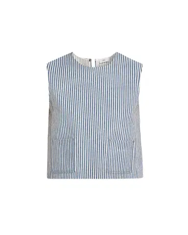 Adam Lippes Ludlow Striped Twill Sleeveless Top | Thumbnail 1 Adam Lippes Ludlow Striped Twill Sleeveless Top | Thumbnail 1