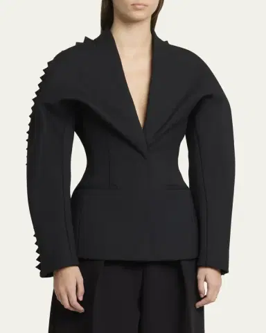 Jacquemus Tailored Shark Tooth-Trim Blazer | Thumbnail 4 Jacquemus Tailored Shark Tooth-Trim Blazer | Thumbnail 4