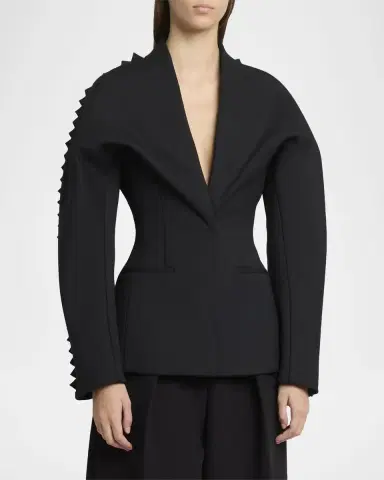 Jacquemus Tailored Shark Tooth-Trim Blazer | Thumbnail 10 Jacquemus Tailored Shark Tooth-Trim Blazer | Thumbnail 10