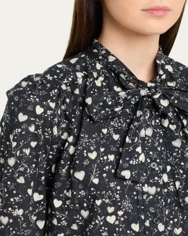 R13 Long-Sleeve Tie-Neck Cotton Shirt | Thumbnail 5 R13 Long-Sleeve Tie-Neck Cotton Shirt | Thumbnail 5