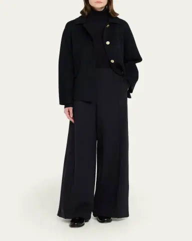 Max Mara Wide-Leg Pick Stitch Scuba Jersey Pants | Thumbnail 2 Max Mara Wide-Leg Pick Stitch Scuba Jersey Pants | Thumbnail 2
