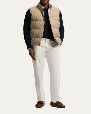 Ralph Lauren Purple Label Whitwell Plaid Wool Down Vest | Thumbnail 2 Ralph Lauren Purple Label Whitwell Plaid Wool Down Vest | Thumbnail 2