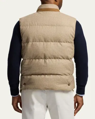 Ralph Lauren Purple Label Whitwell Plaid Wool Down Vest | Thumbnail 3 Ralph Lauren Purple Label Whitwell Plaid Wool Down Vest | Thumbnail 3